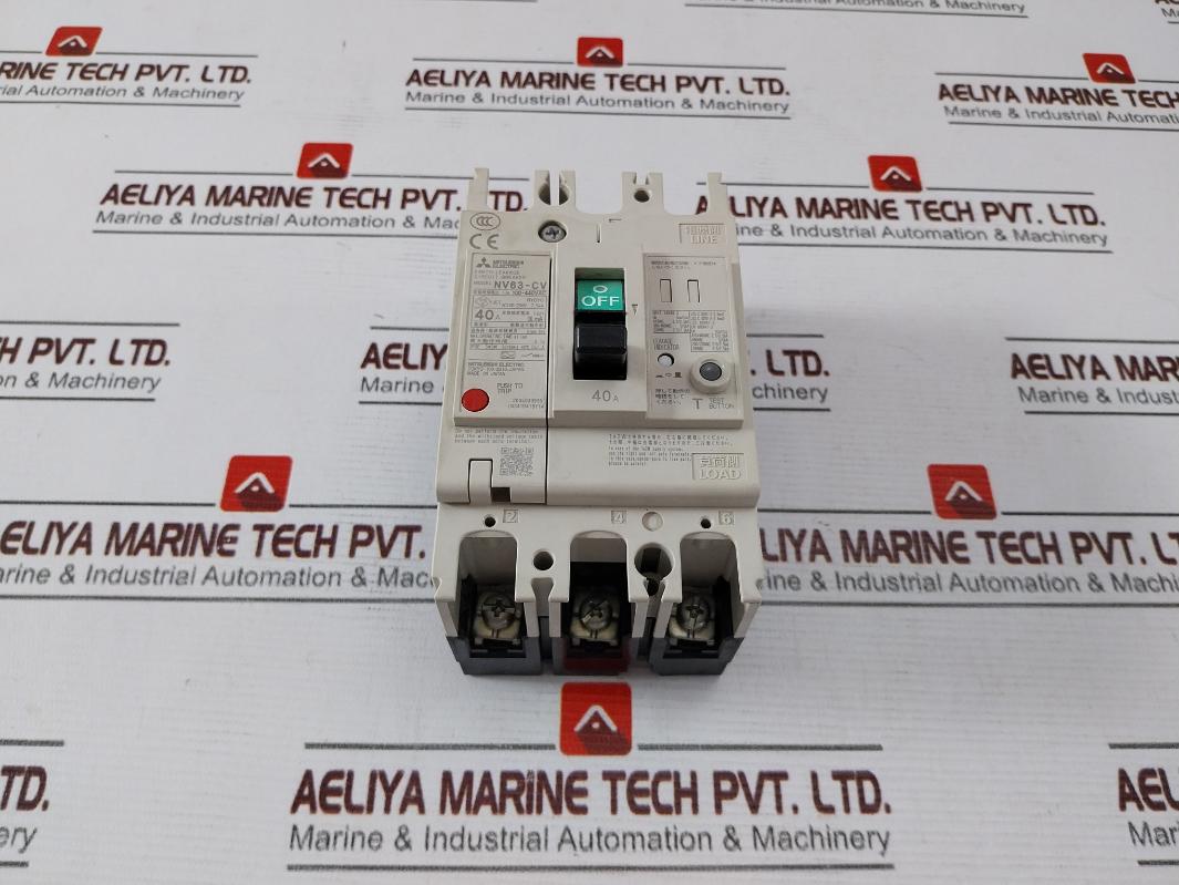 Mitsubishi Electric Nv63-cv Earth Leakage Circuit Breaker 7.5 Ka 50/60Hz 40C