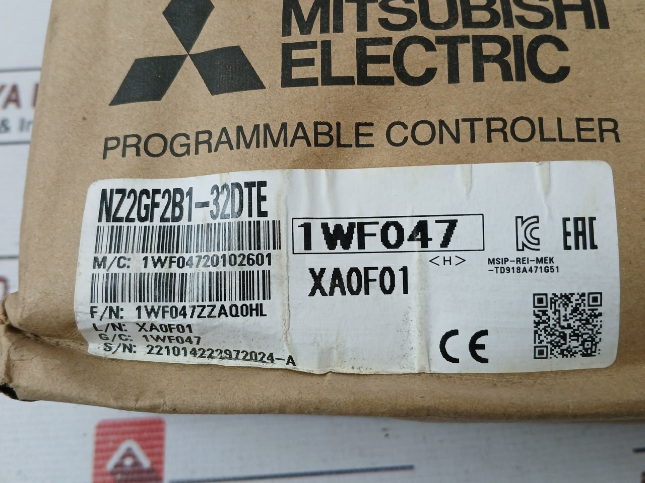 Mitsubishi Electric Nz2Gf2B1-32Dte Programmable Controller I/O Unit 24Vdc 6Ma