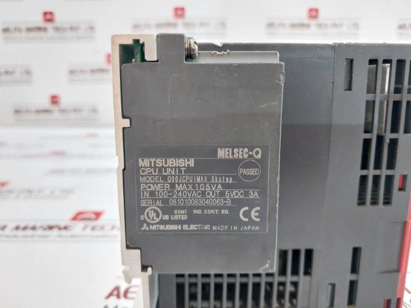 Mitsubishi Electric Q00J Melsec-q Series Cpu Unit Module 8K Step 100-240Vac
