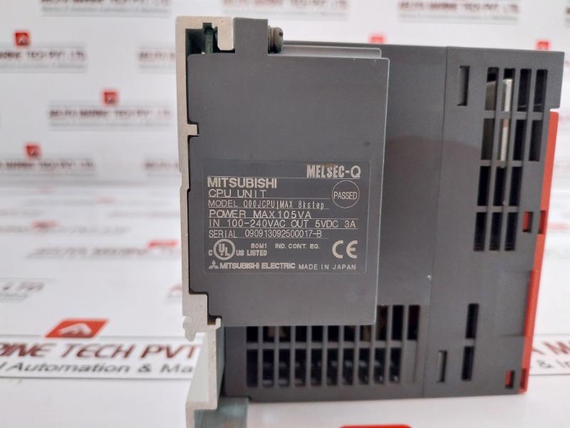 Mitsubishi Electric Q00Jcpu Plc Cpu For Use With Melsec Q Series 100-240Vac