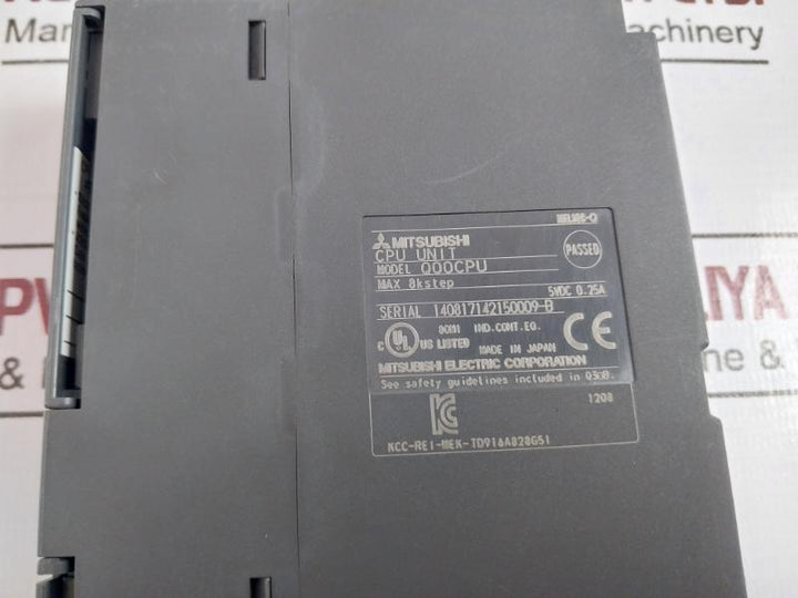 Mitsubishi Electric Q00 Melsec-q Plc Cpu Unit 8K Step 5Vdc 0.25A Bd990D999H01