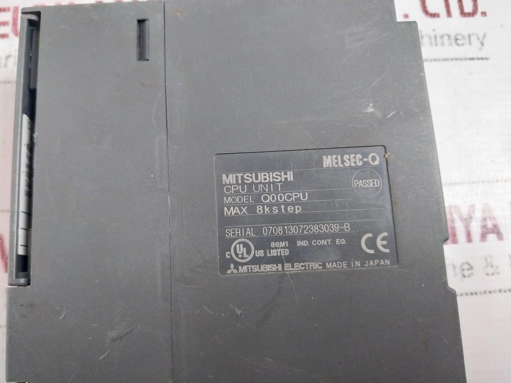 Mitsubishi Electric Melsec-q Q00Cpu Plc Cpu Unit Max 8Kstep