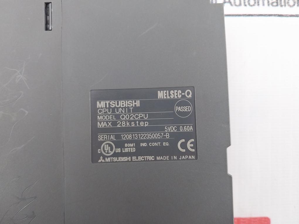 Mitsubishi Electric Q02 Melsec-q Series Cpu Unit 28K Step 5Vdc 0.60A