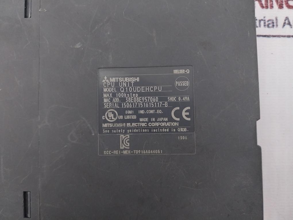 Mitsubishi Electric Q10Udehcpu Melsec-q Plc Cpu Unit 10Base-t/100Base-tx