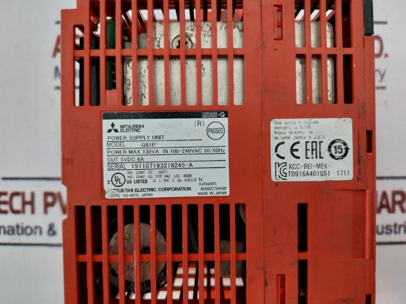 Mitsubishi Electric Q61P Plc Q Series Power Supply Unit 100-240Vac