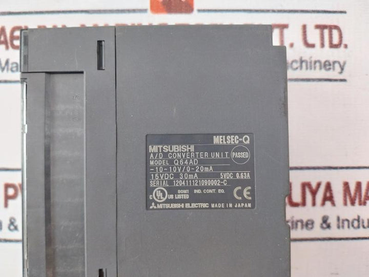 Mitsubishi Electric Q64Ad Plc Q Series 4 Channel Analog Input Module