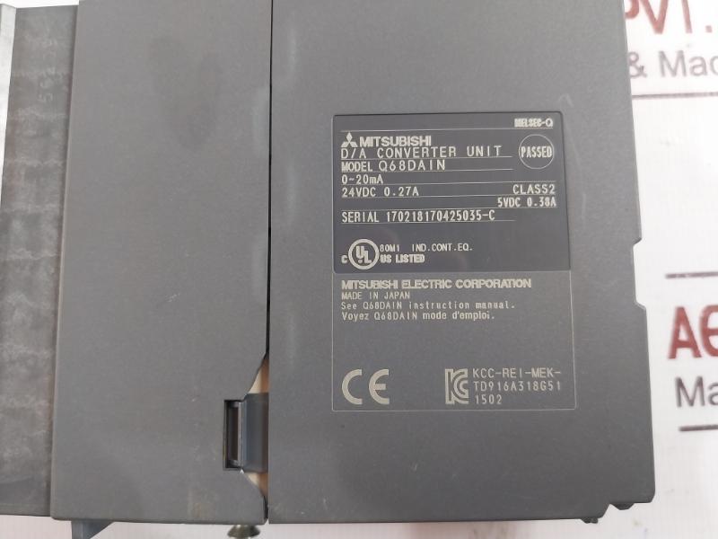 Mitsubishi Electric Q68Dain Melsec-q Digital/Analog Converter Module 0-20Ma