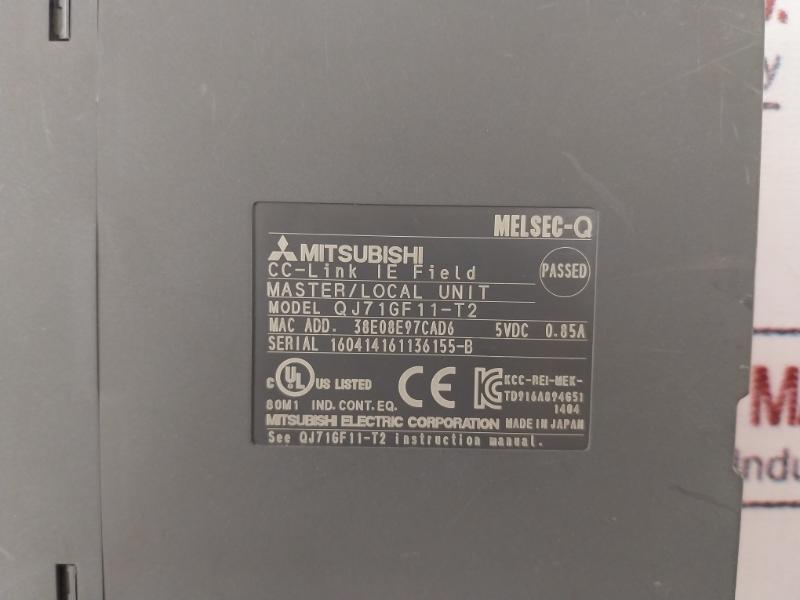 Mitsubishi Electric Qj71Gf11-t2 Plc System Q Cc-link Ie Field Master/Local Module