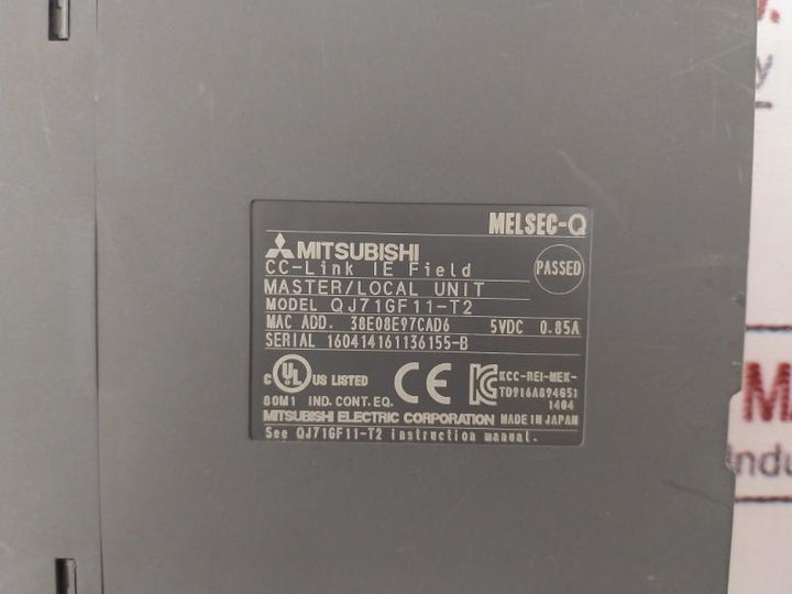 Mitsubishi Electric Qj71Gf11-t2 Plc System Q Cc-link Ie Field Master/Local Module