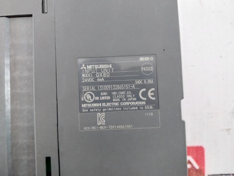 Mitsubishi Electric Qx80 Input Unit Melsec-q 24Vdc 4Ma Kcc-rei-mek-td914A561G51