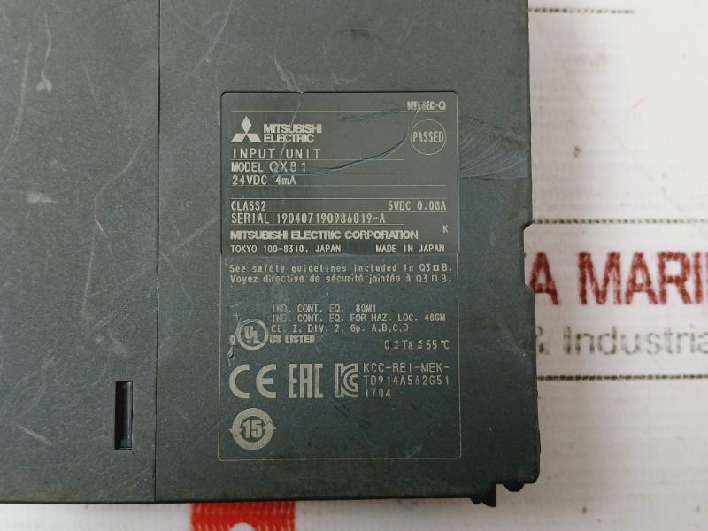 Mitsubishi Electric Qx81 Melsec-q Input Unit 24Vdc 4Ma, Class 2