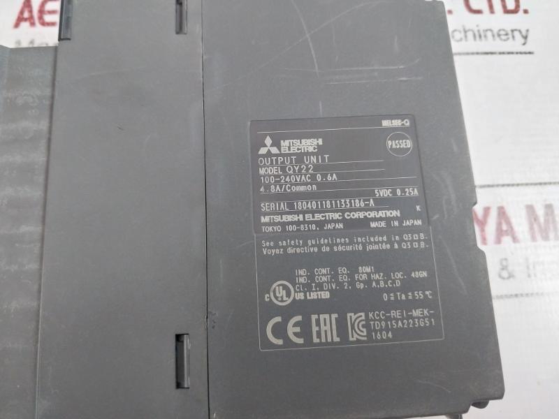 Mitsubishi Electric Qy22 Output Unit 4.8A Common 100-240Vac 0.6A