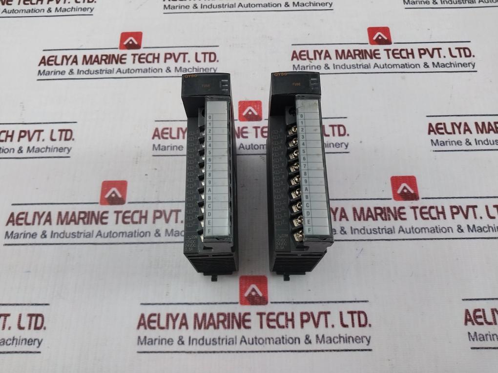 Mitsubishi Electric Qy50 I/O Output Unit Plc Module 12/24Vdc 0.5A