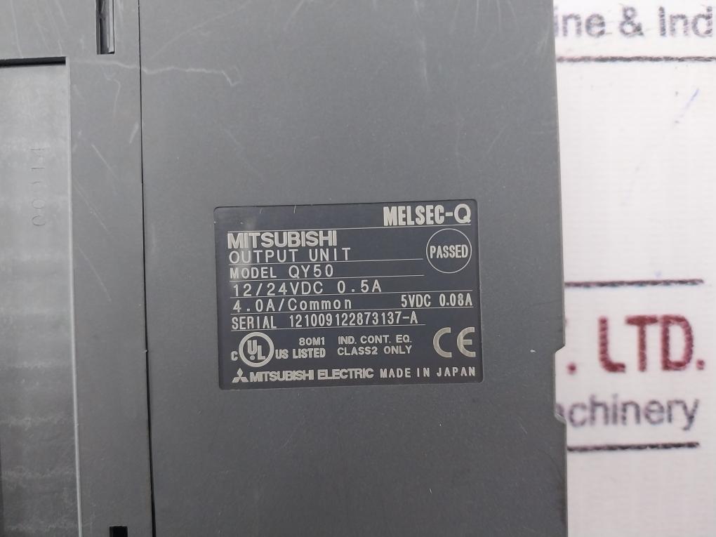 Mitsubishi Electric Qy50 I/O Output Unit Plc Module 12/24Vdc 0.5A
