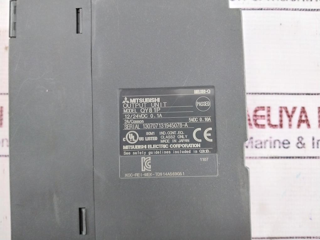 Mitsubishi Electric Qy81P Plc Input/Output Module Melsec-q 12/24Vdc 0.1A