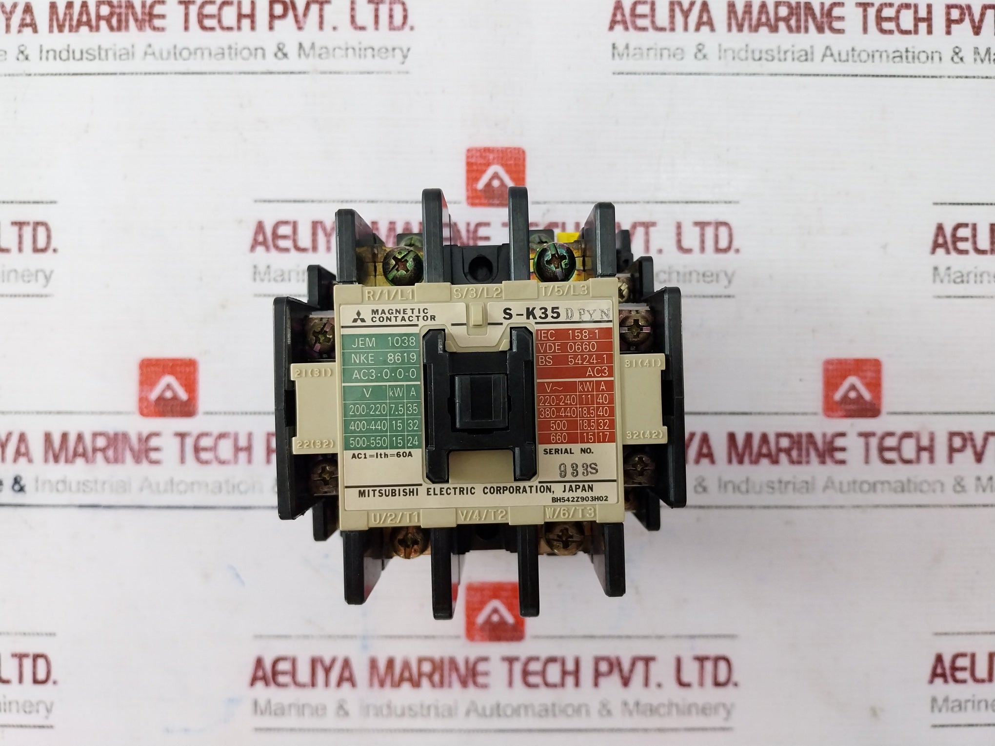 Mitsubishi Electric S-k35 Magnetic Contactor 100V Ac3 60A Iec 158-1