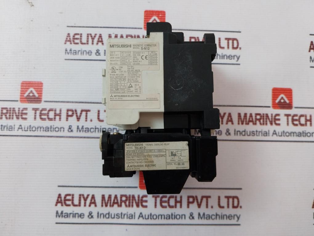 Mitsubishi Electric S-n12 Magnetic Contactor Th-n1 220A 690V~