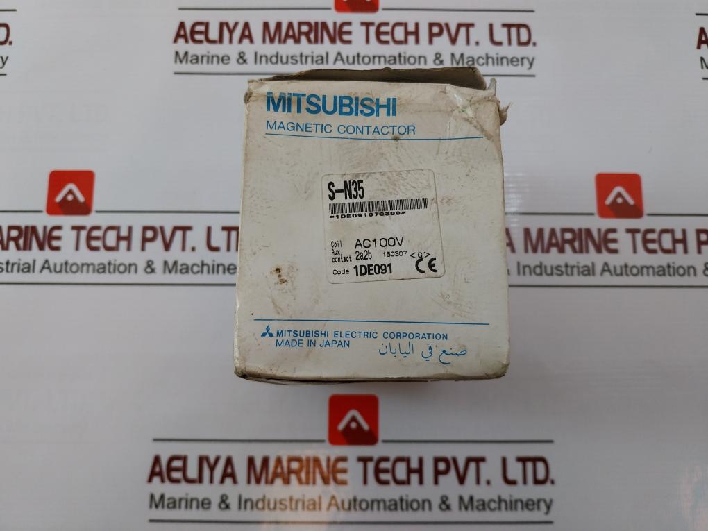 Mitsubishi Electric S-n35 Magnetic Contactor 100V 50Hz 100-110V 60Hz 600V Max.