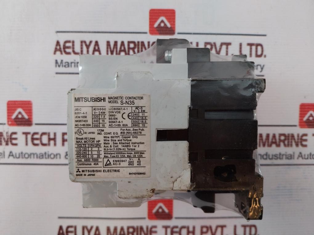 Mitsubishi Electric S-n35 Magnetic Contactor 50/60Hz