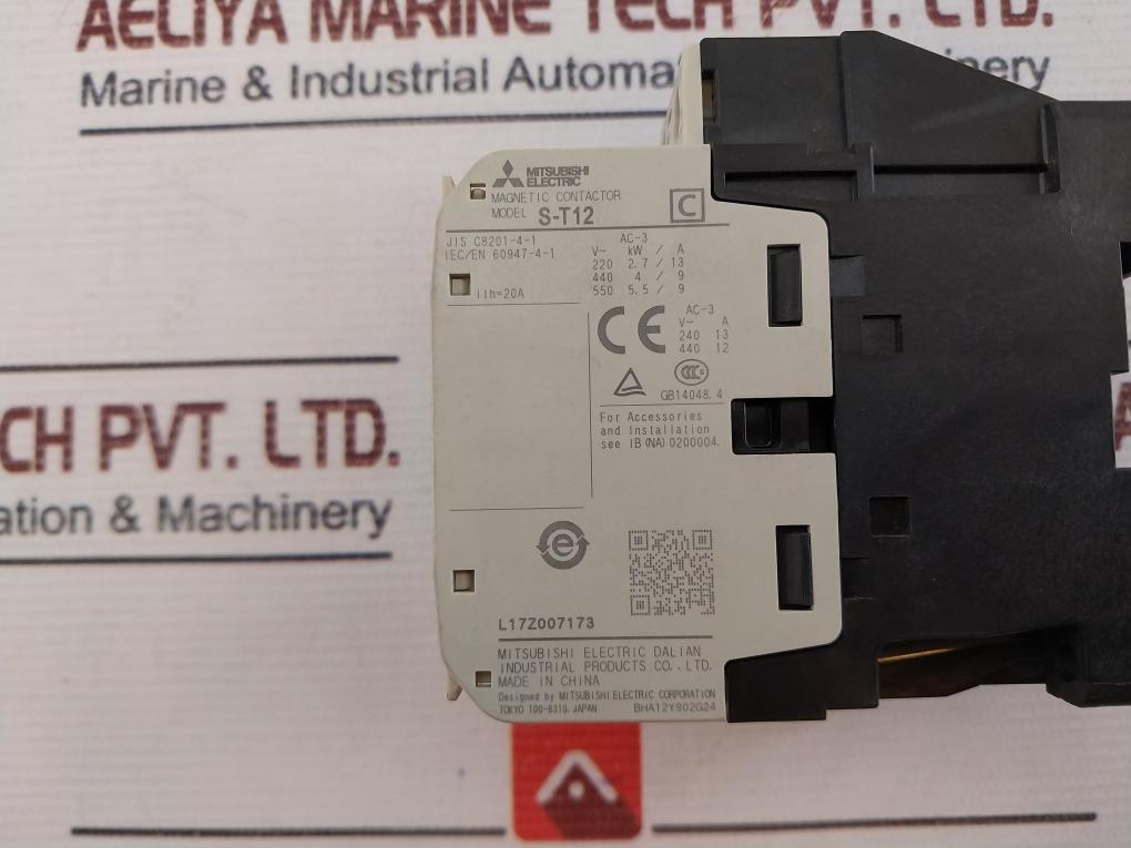 Mitsubishi Electric S-t12 Magnetic Contactor 20A 100-127V 50/60Hz