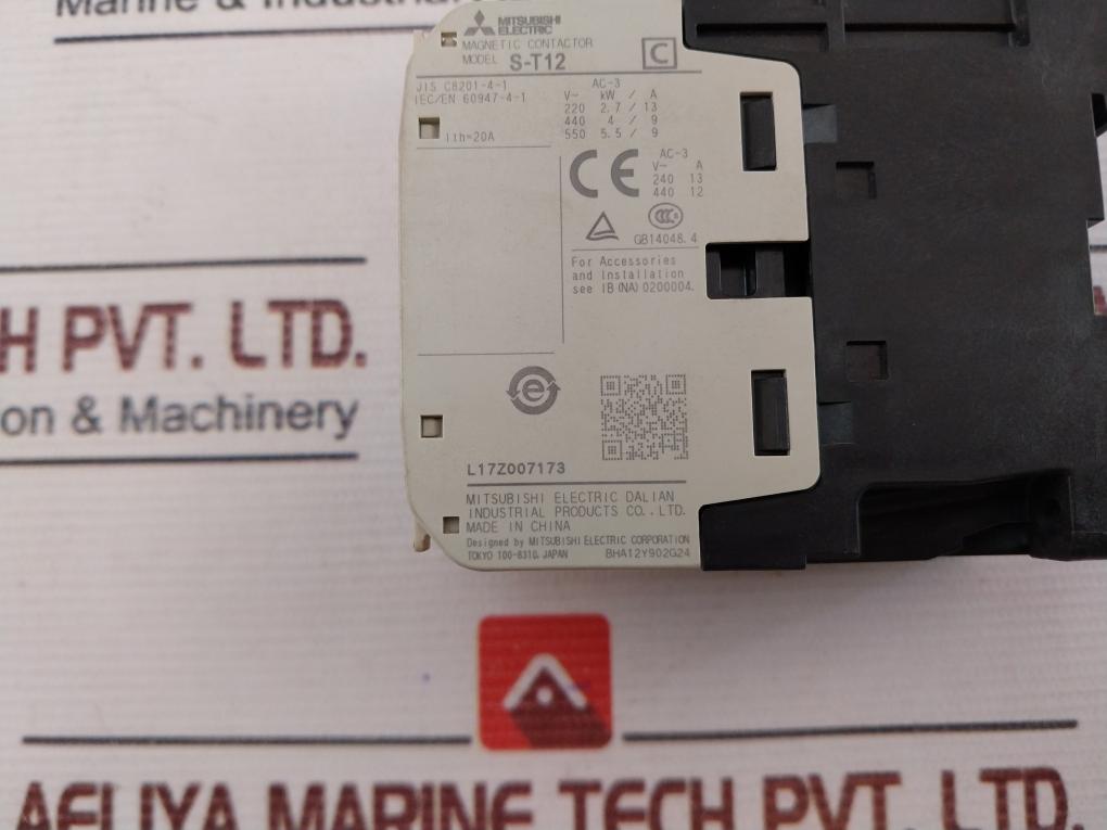 Mitsubishi Electric S-t12 Magnetic Contactor 20A 100-127V 50/60Hz