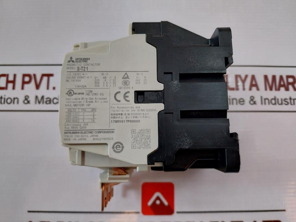 Mitsubishi Electric S-T21 Magnetic Contactor 100-127V 50/60HZ 178R1