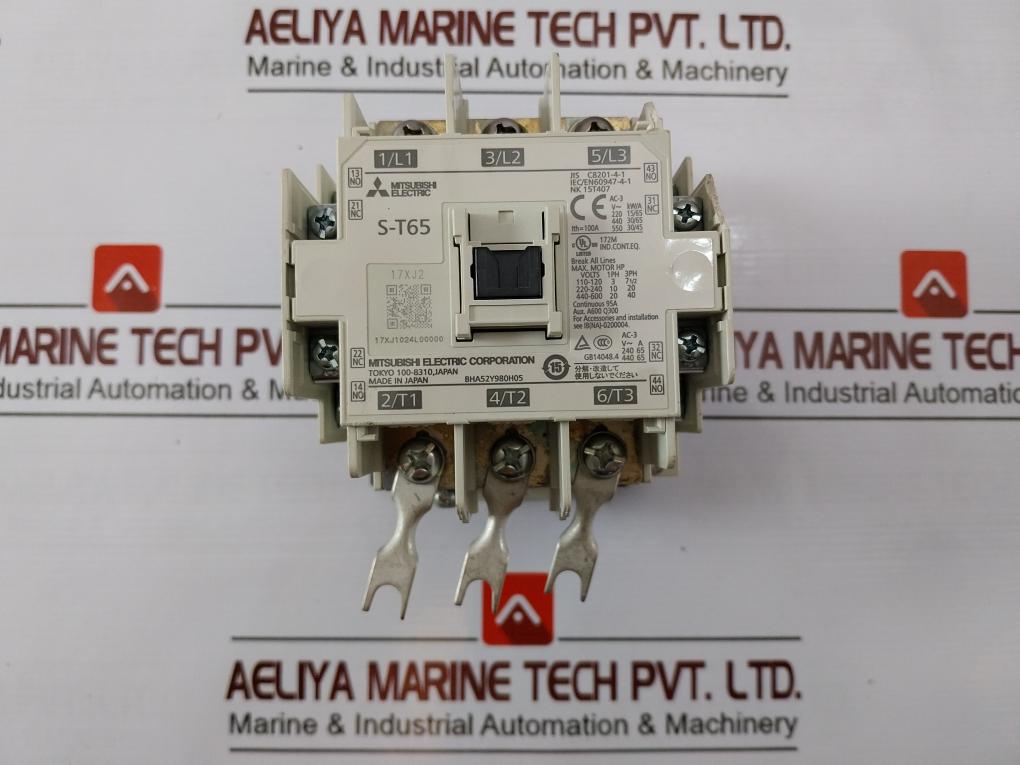 Mitsubishi Electric S-t65 Magnetic Contactor Nk 15T407 Ac-3 Bha52Y980H05