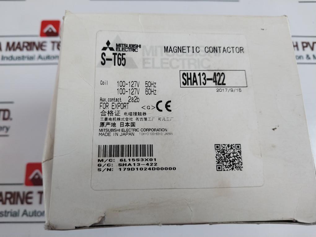 Mitsubishi Electric S-t65, 3 Poles Magnetic Contactor 100A 440V 50/60Z