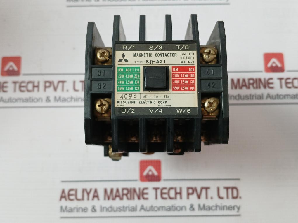 Mitsubishi Electric Sd-a21 Magnetic Contactor Jem Ac3-1-1-0