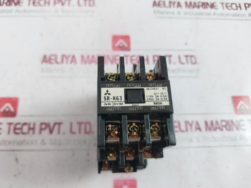 Mitsubishi Electric Sr-k63 Contactor Relay Coil 110V 3A 0.5A