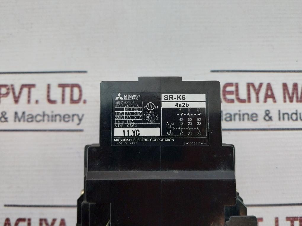 Mitsubishi Electric Sr-k6 4A2B Magnetic Contactor 100V 16A