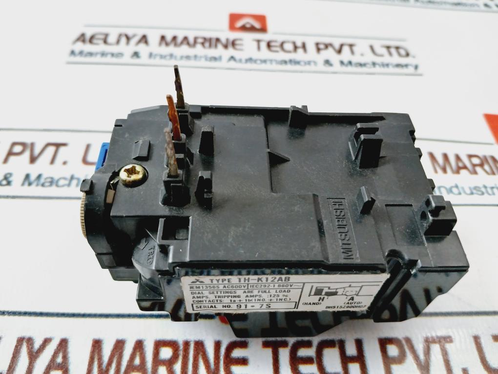 Mitsubishi Electric Th-k12Ab Thermal Overload Relay Ac600V 1356S