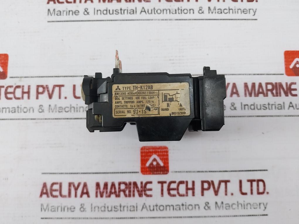 Mitsubishi Electric Th-k12Ab Thermal Overload Relay Iec292-1 Ac600V