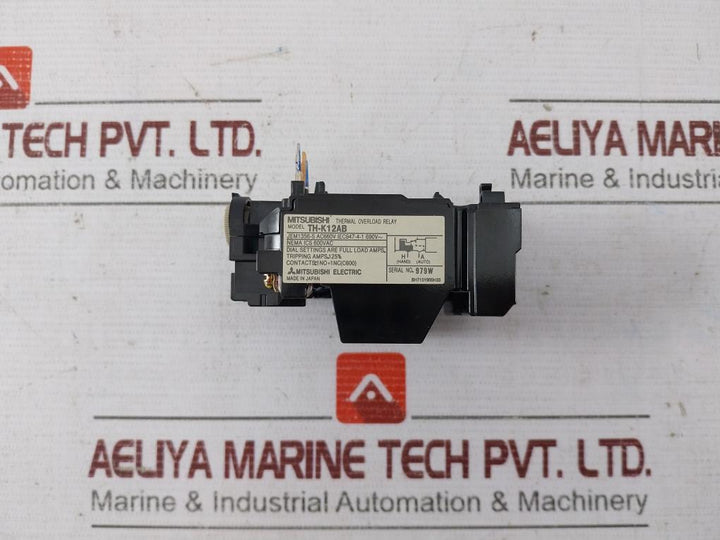 Mitsubishi Electric Th-k12Ab Thermal Overload Relay Iec947-4-1 600Vac Jem1356-s