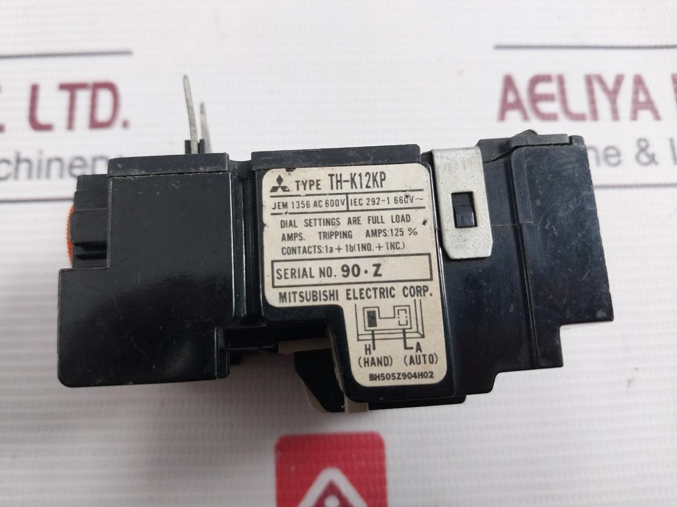Mitsubishi Electric Th-k12Kp Thermal Overload Relay Jem 1356 Ac 600V 4-9 Rc.A