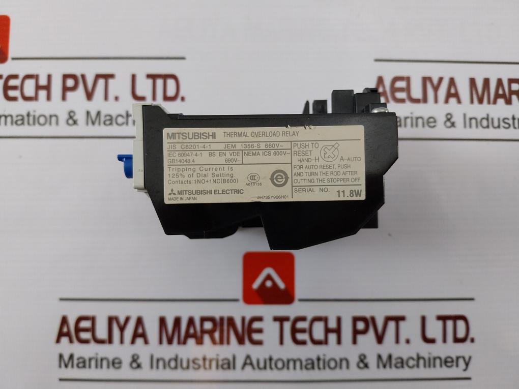 Mitsubishi Electric Th-n20 Thermal Overload Relay Iec 60947-4-1 A010135
