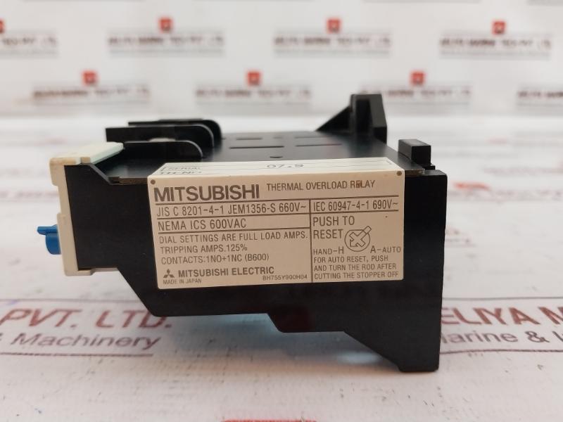 Mitsubishi Electric Th-n60 Thermal Overload Relay Bh755Y900H04 42A 34-50A
