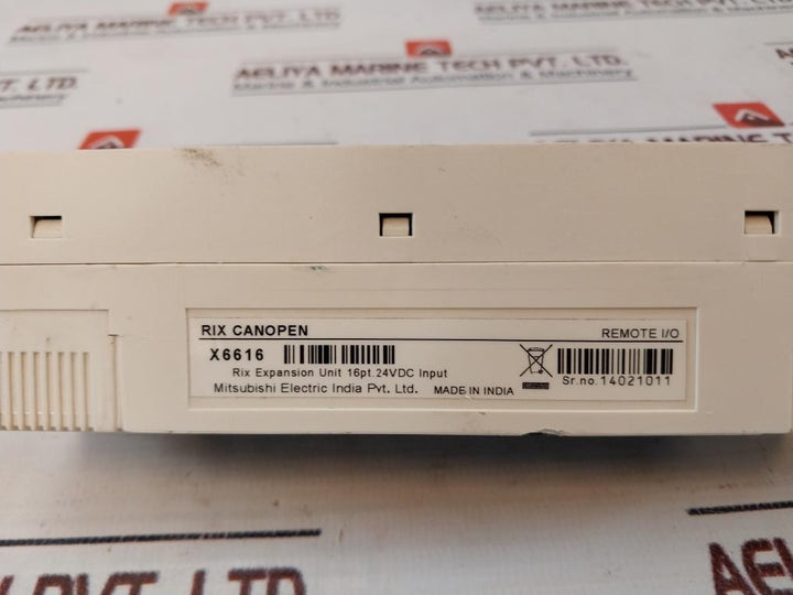 Mitsubishi Electric X6616 Remote I/O Rix Expansion Unit 24 Vdc