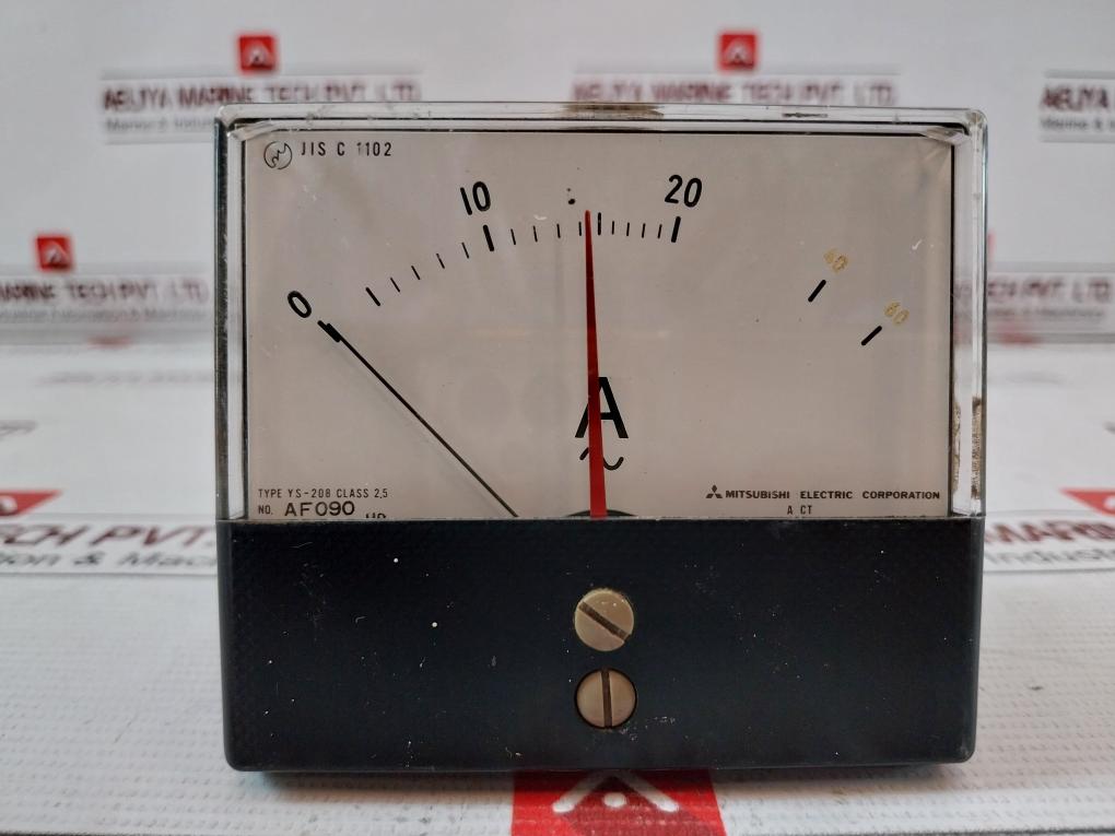 Mitsubishi Electric Ys-208 Ammeter 0-20/60 A~ Jis C 1102