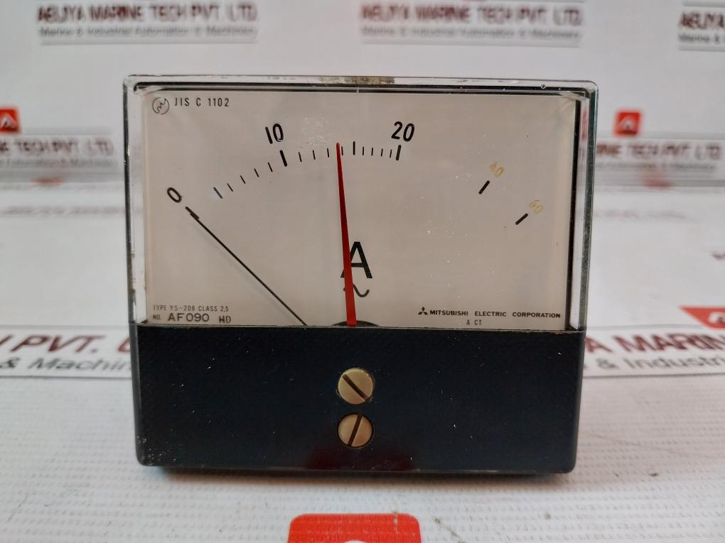 Mitsubishi Electric Ys-208 Ammeter 0-20/60 A~ Jis C 1102