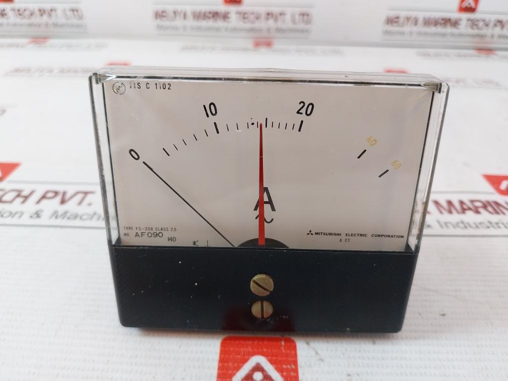 Mitsubishi Electric Ys-208 Ammeter 0-20/60 A~ Jis C 1102
