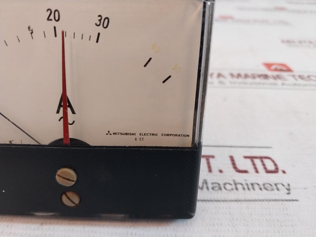 Mitsubishi Electric Ys-208 Panel Meter Ae050 Hd, Jis C 1102 0-30/90 A Class 2.5