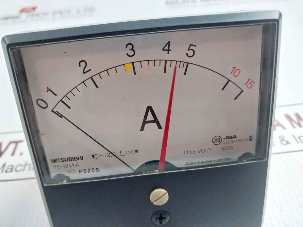 Mitsubishi Electric Ys-8Naa Ac Ammeter 15A 600V