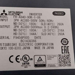 Mitsubishi Fr-a840-90K-1-06 3-phase Inverter Module Ac380-500V 50Hz/60Hz