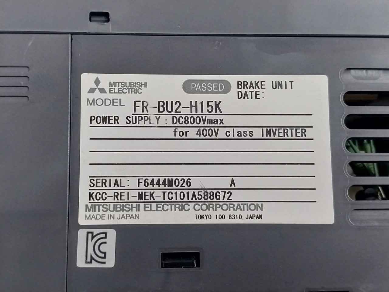 Mitsubishi Fr-bu2-h15K Brake Unit For Inverter Bc172D457H22 400V