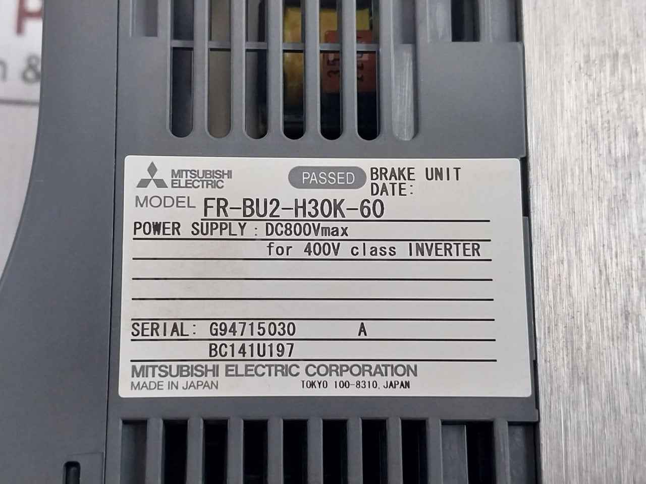 Mitsubishi Fr-bu2-h30k-60 Brake Resistor Unit Frqrol-bu2