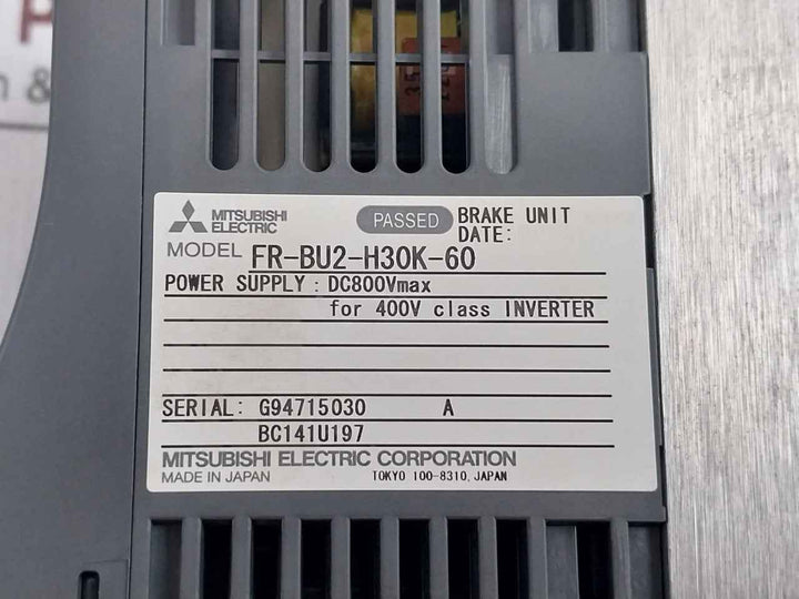 Mitsubishi Fr-bu2-h30k-60 Brake Resistor Unit Frqrol-bu2