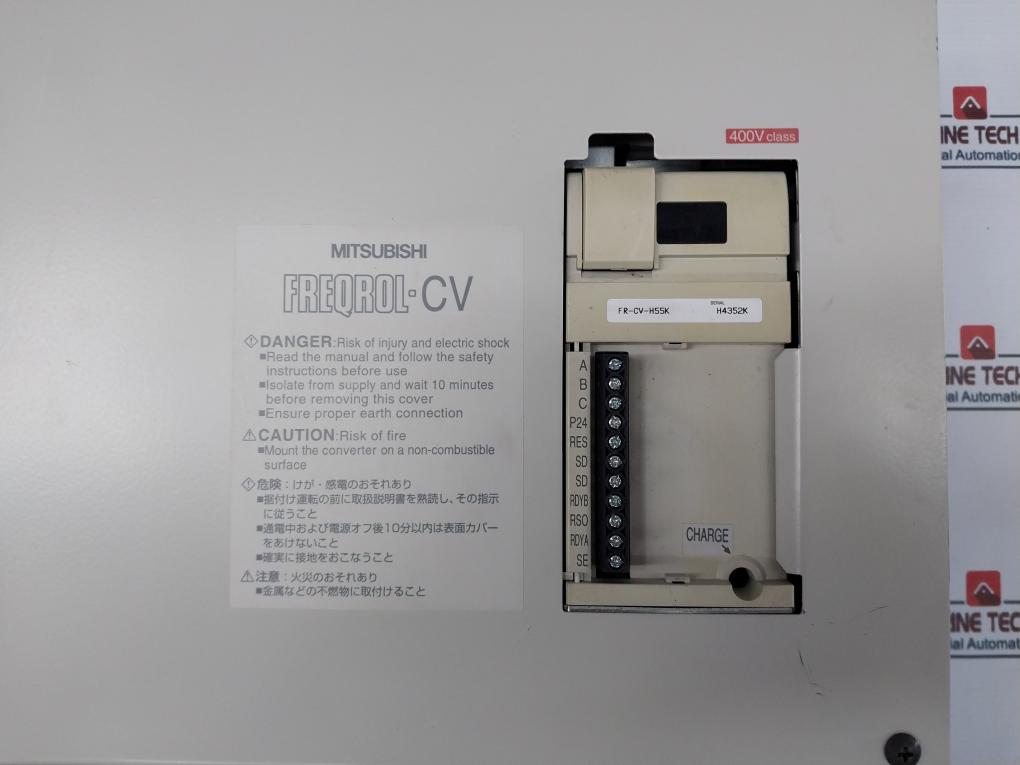 Mitsubishi FR-CV-H55K Transistorized Inverter 55kW 172A 3PH AC380-480V 50Hz