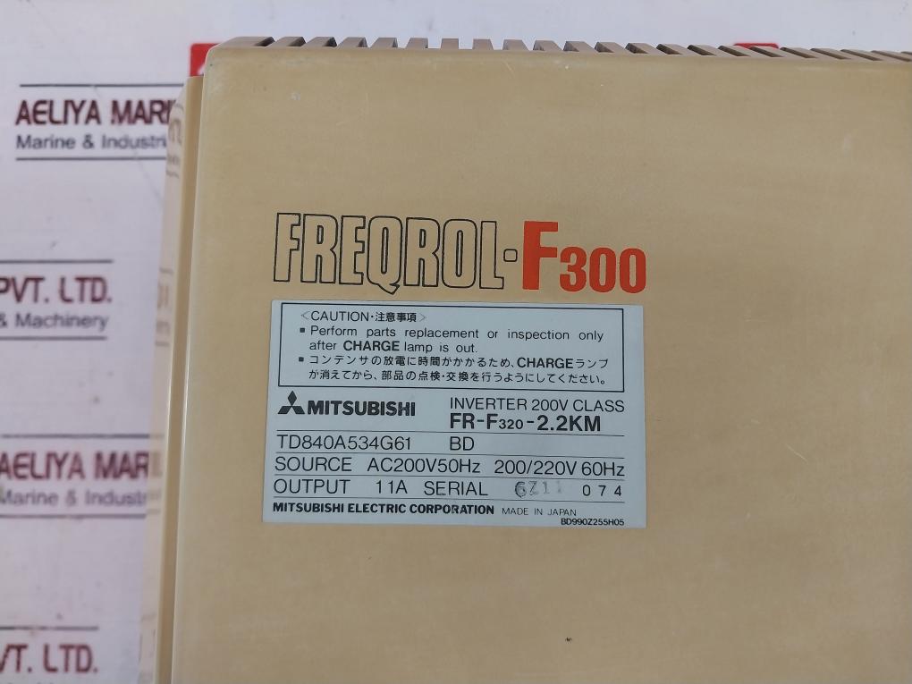 Mitsubishi Freqrol-f300 Inverter Fr-f320-2.2km 200v Class