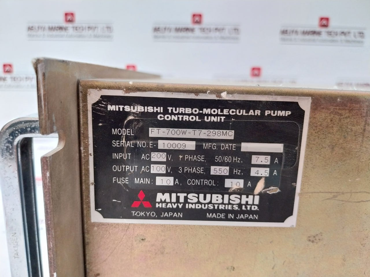 Mitsubishi Fti-700W-t7-298M Turbo-molecular Pump Control Unit 10A Ac200 240V